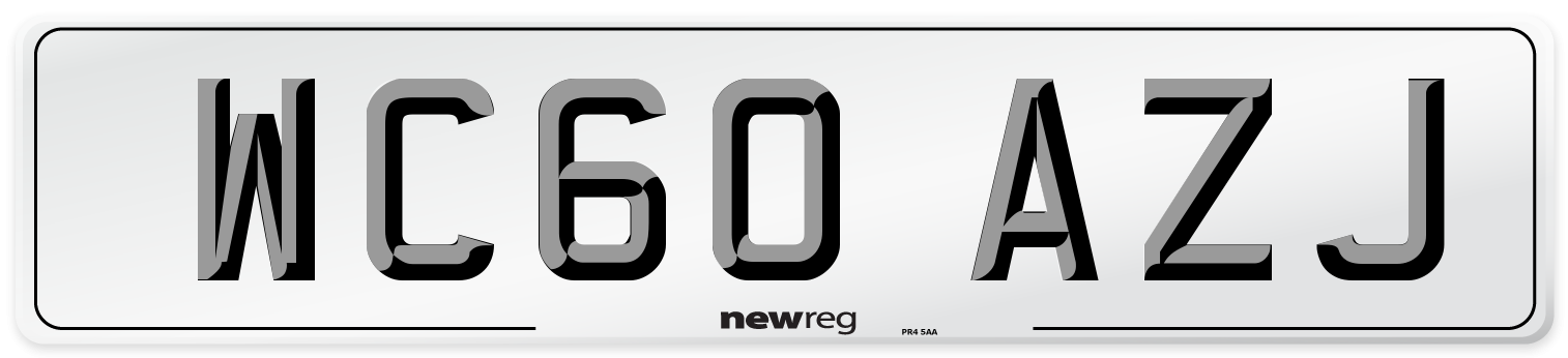 WC60 AZJ Number Plate from New Reg
